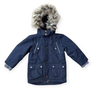 Boden Navy Blue Winter Waterproof Parka Size 2-3Y